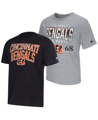 Men's 2-Pack Black/Gray Cincinnati Bengals Logo T-Shirt