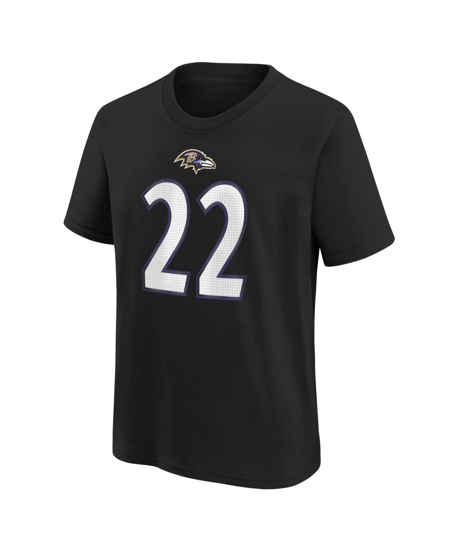 Big Boys and Girls Derrick Henry Black Baltimore Ravens Player Name & Number T-Shirt