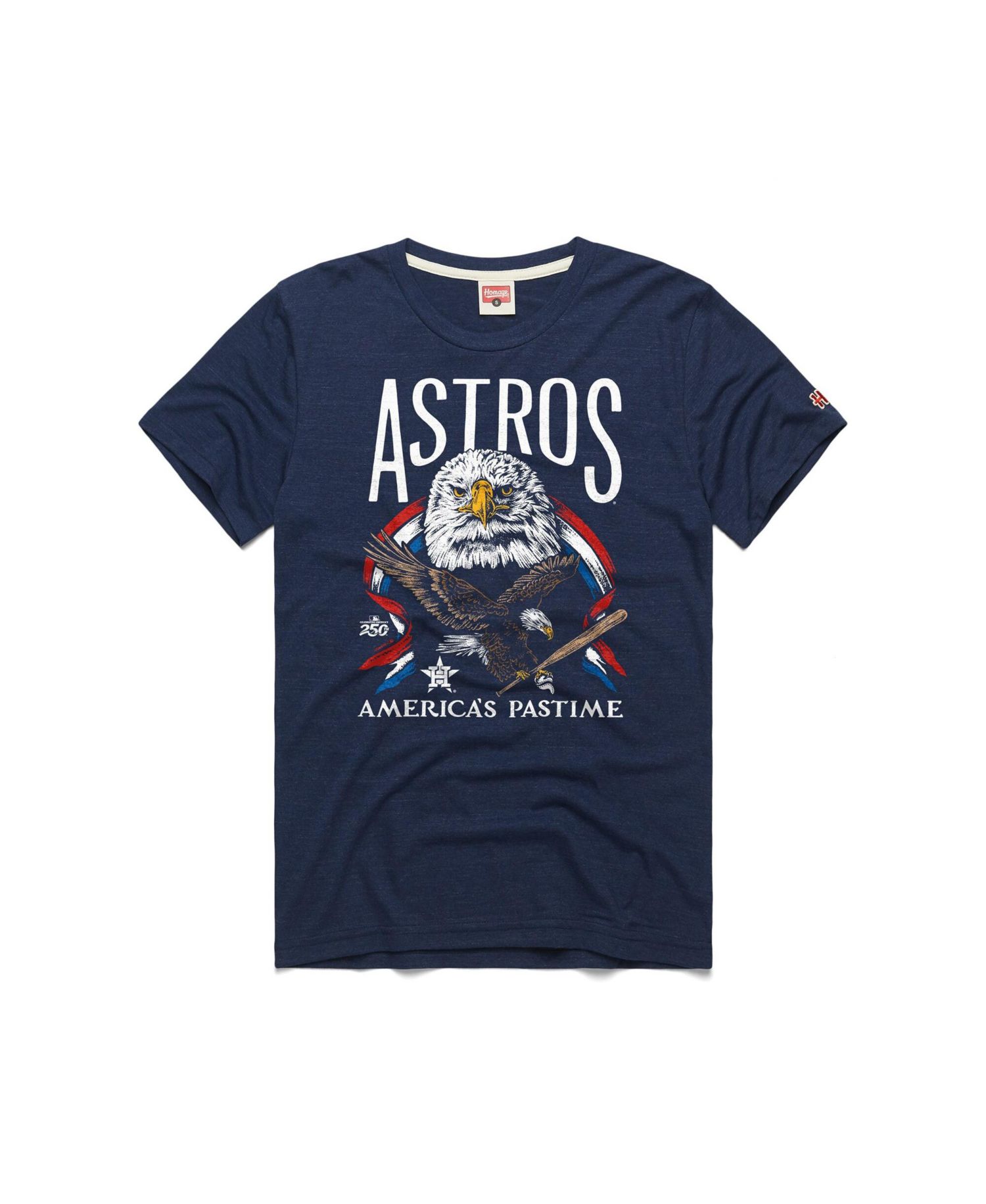 Men's Navy Houston Astros America's Pastime Tri-Blend T-Shirt