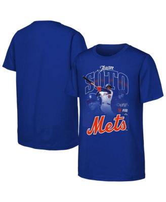 Big Boys and Girls Juan Soto Royal New York Mets Triple Player Graphic T-Shirt