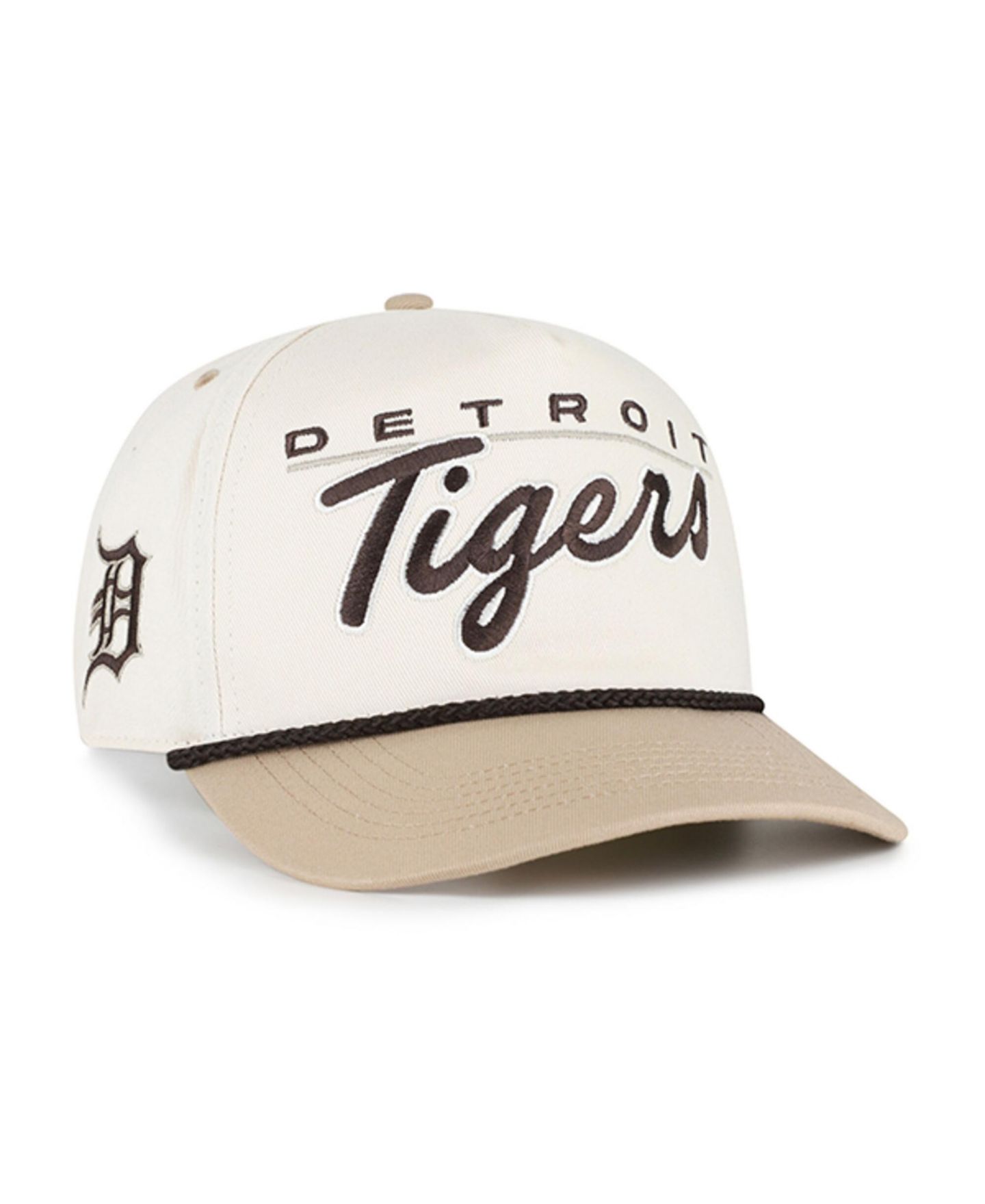 Мужская кепка '47 Brand Natural/Tan Detroit Tigers Neutral Terrain Hitch Rope Adjustable Hat — фото 1