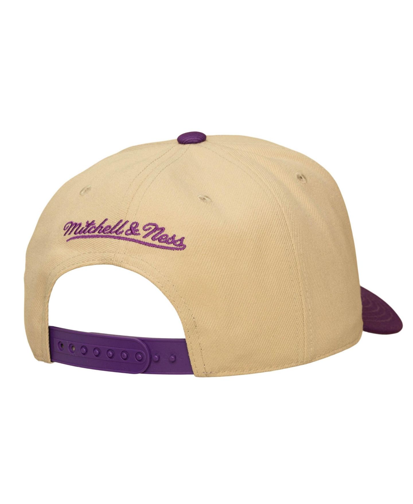 Кепка Mitchell & Ness Khaki/Purple Los Angeles Sparks Pro Pinch Snapback Hat — фото 4