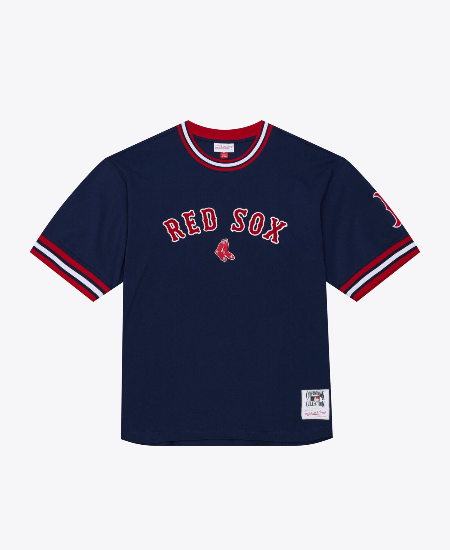 Men's Navy Boston Red Sox Wild Pitch Ringer T-Shirt