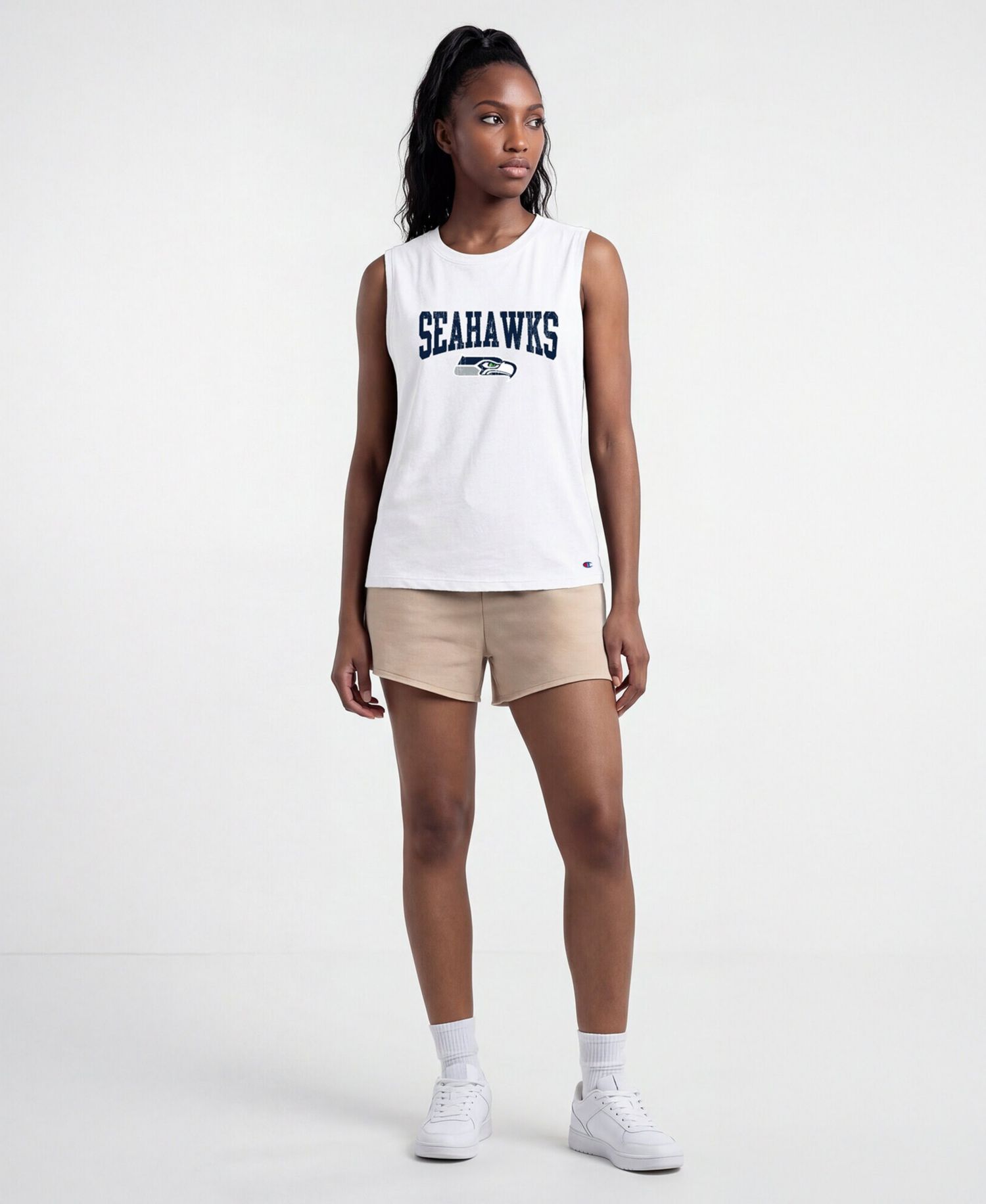 Women's White Seattle Seahawks Muscle Tank Top
