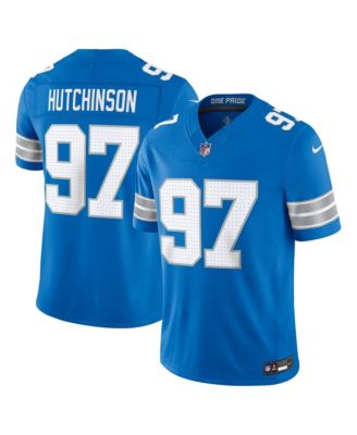 Men's Aidan Hutchinson Blue Detroit Lions Vapor F.U.S.E. Stitched Limited Jersey