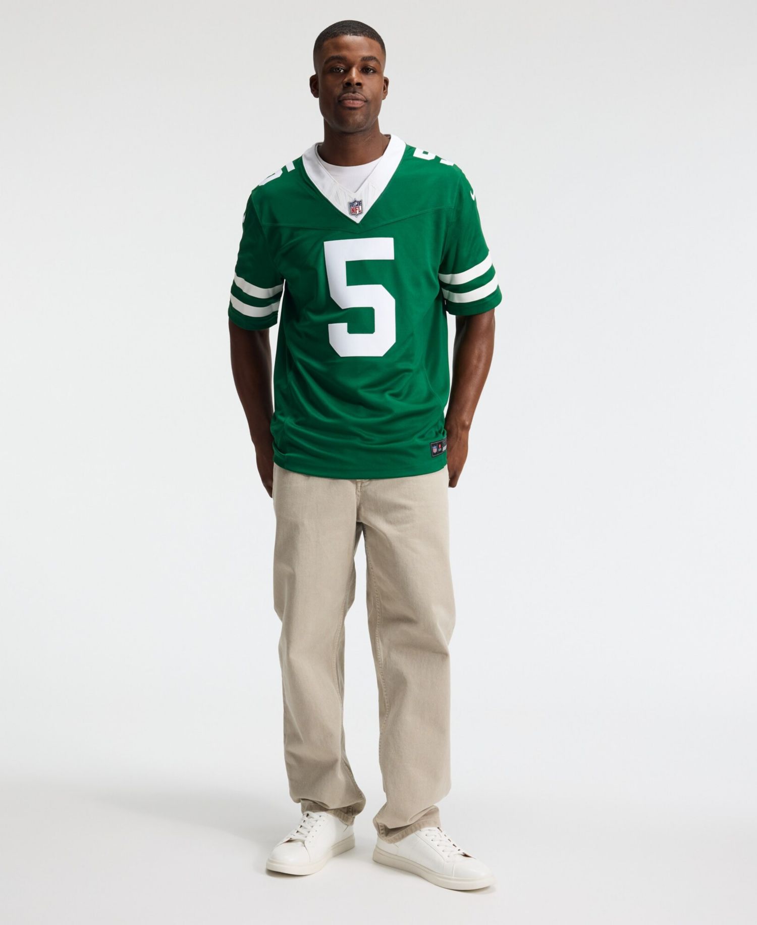 Men's Garrett Wilson Green New York Jets Vapor F.U.S.E. Stitched Limited Jersey
