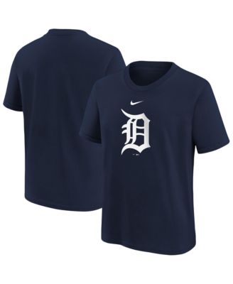 Big Boys and Girls Navy Detroit Tigers Large Logo T-Shirt