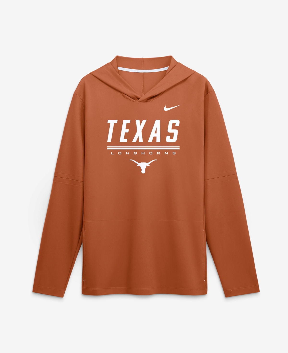 Nike Men's Texas Orange Texas Longhorns 2026 Sideline Lightweight Long Sleeve Hooded Dri-fit T-Shirt - Texas Orange