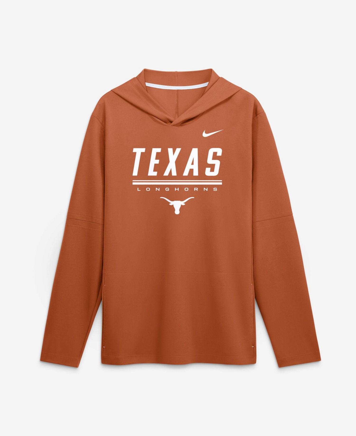 Men's Texas Orange Texas Longhorns 2026 Sideline Lightweight Long Sleeve Hooded Dri-FIT T-Shirt