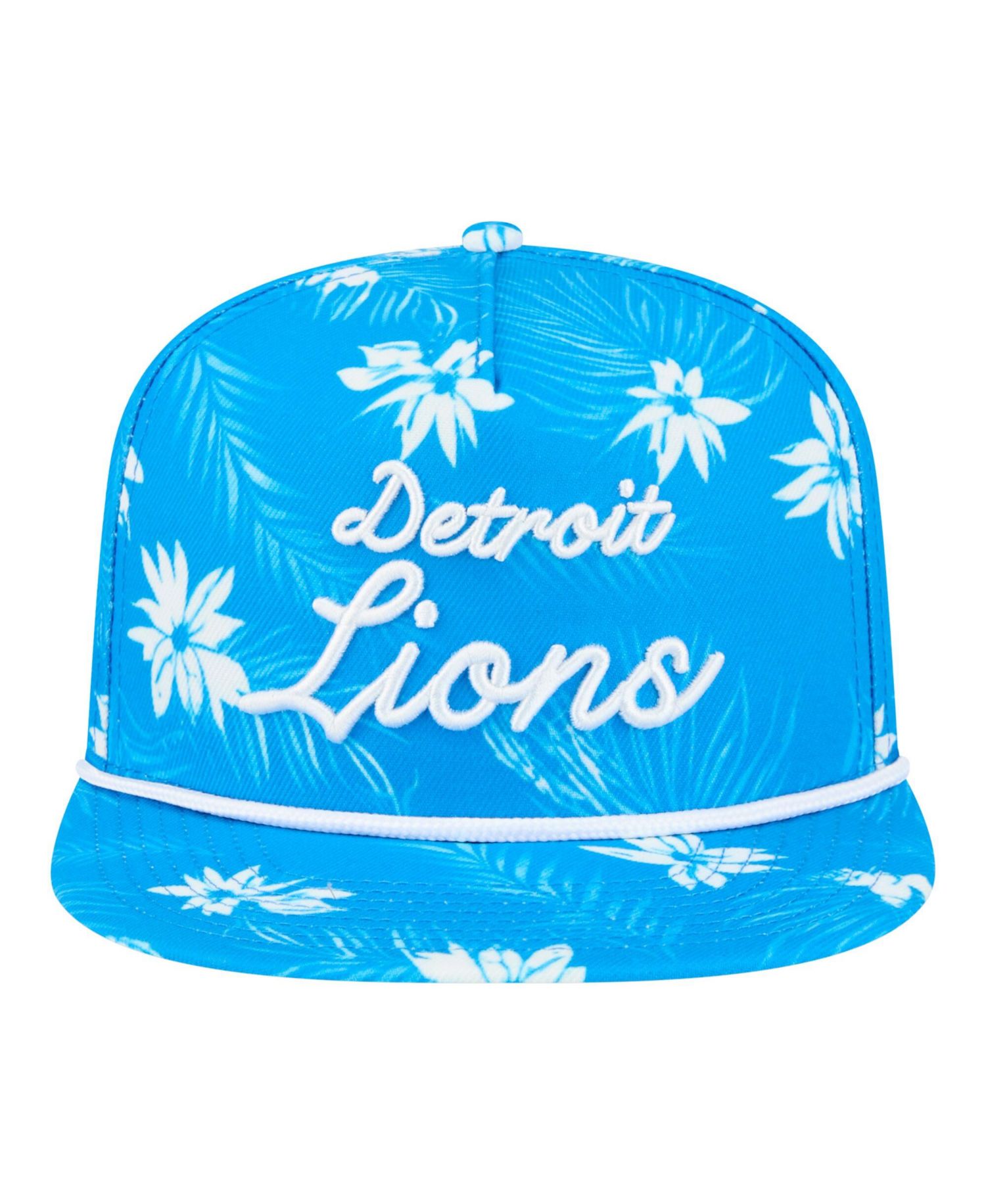 Men's Blue Detroit Lions Palm Print A-Frame 9FIFTY Snapback Hat