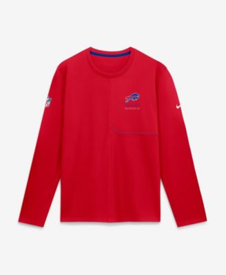 Men's Red Buffalo Bills Sideline Coaches UV Dri-FIT Long Sleeve Shirt