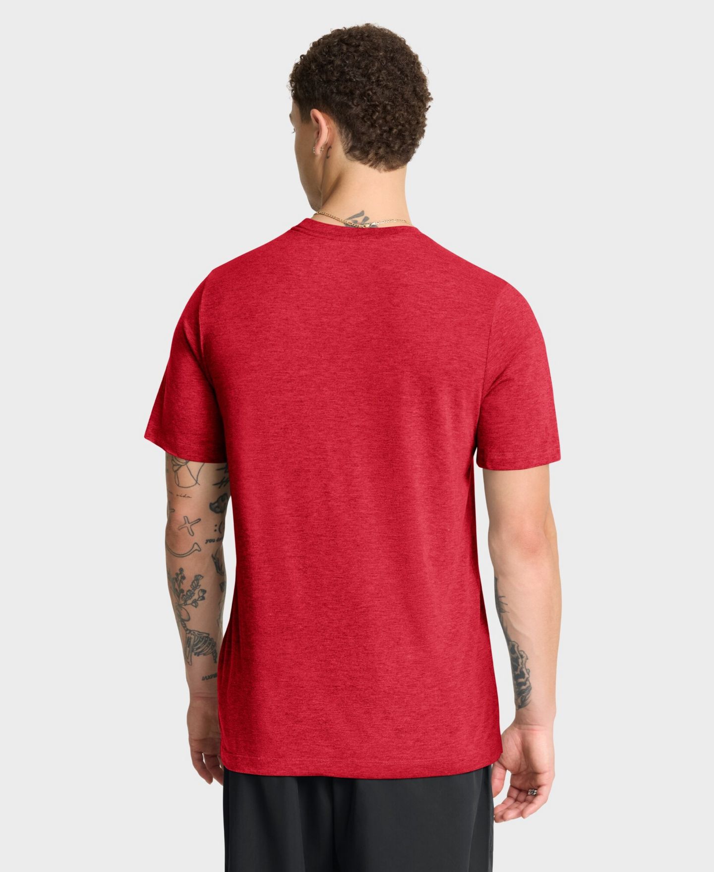 Мужская футболка Nike Heather Scarlet Ohio State Buckeyes Legacy Mantra Tri-Blend — фото 4
