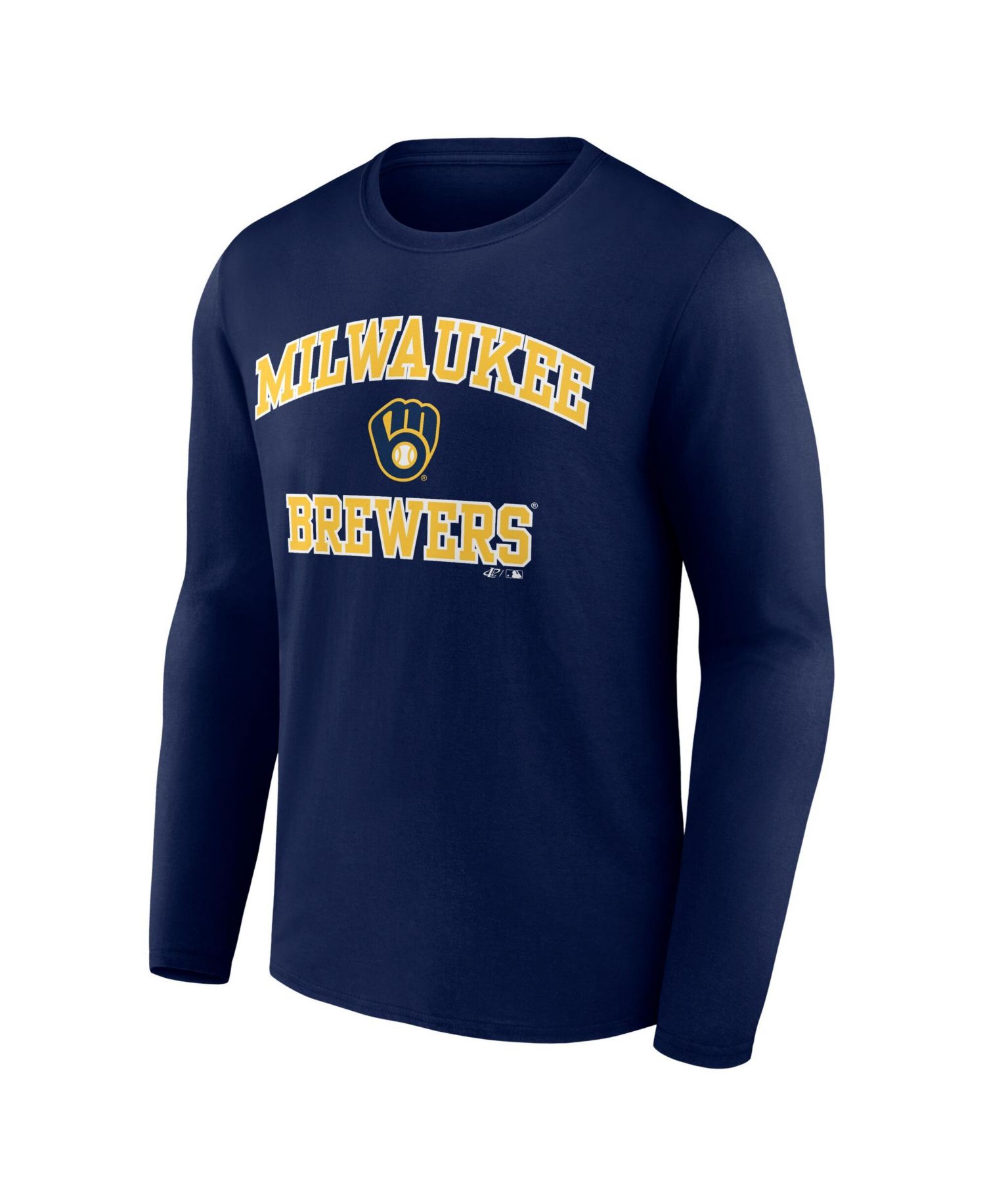 Men's Navy Milwaukee Brewers Heart & Soul Long Sleeve T-Shirt