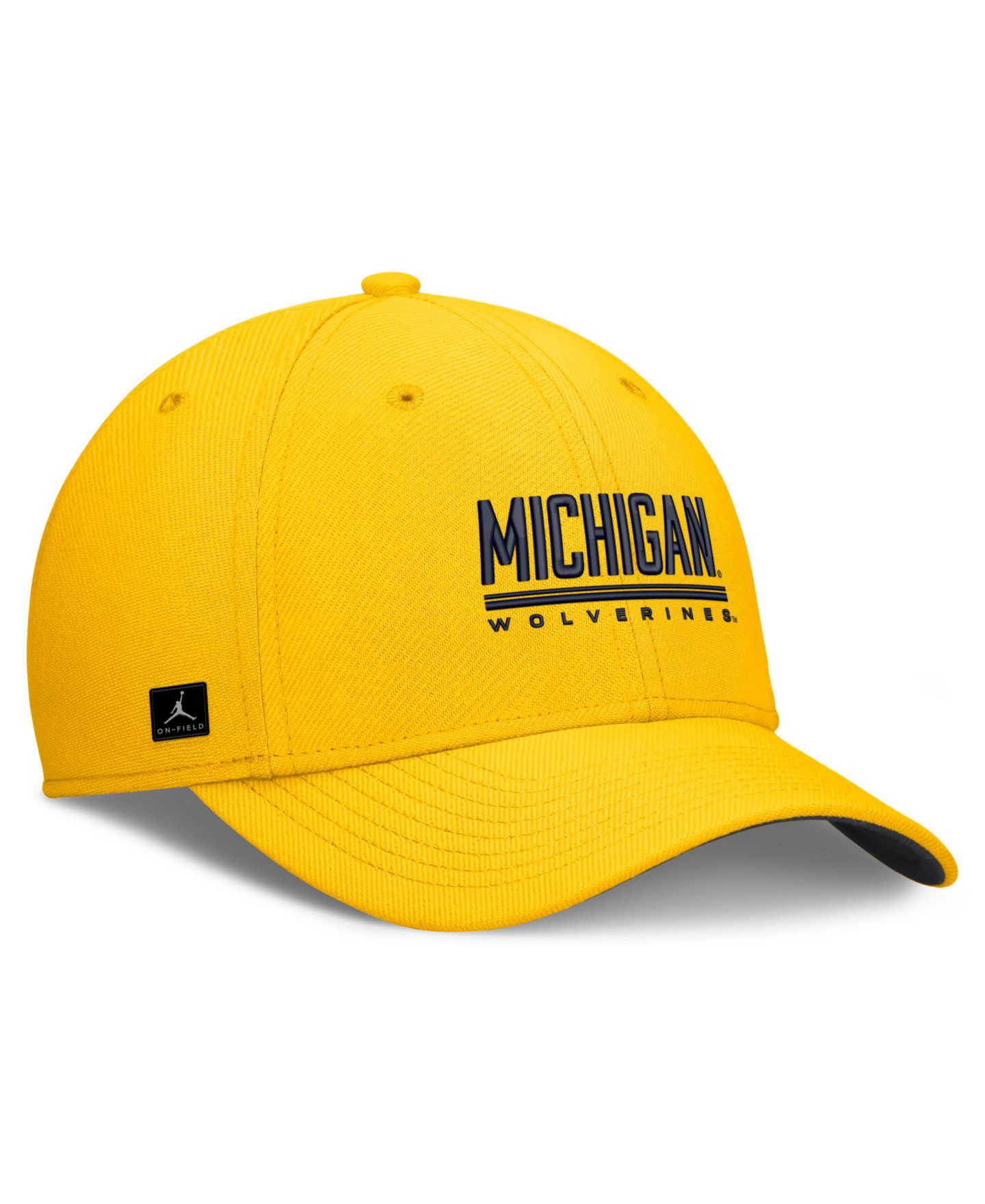 Мужской головной убор Jordan Maize Michigan Wolverines Game Day Rise Swooshflex Hat — фото 4
