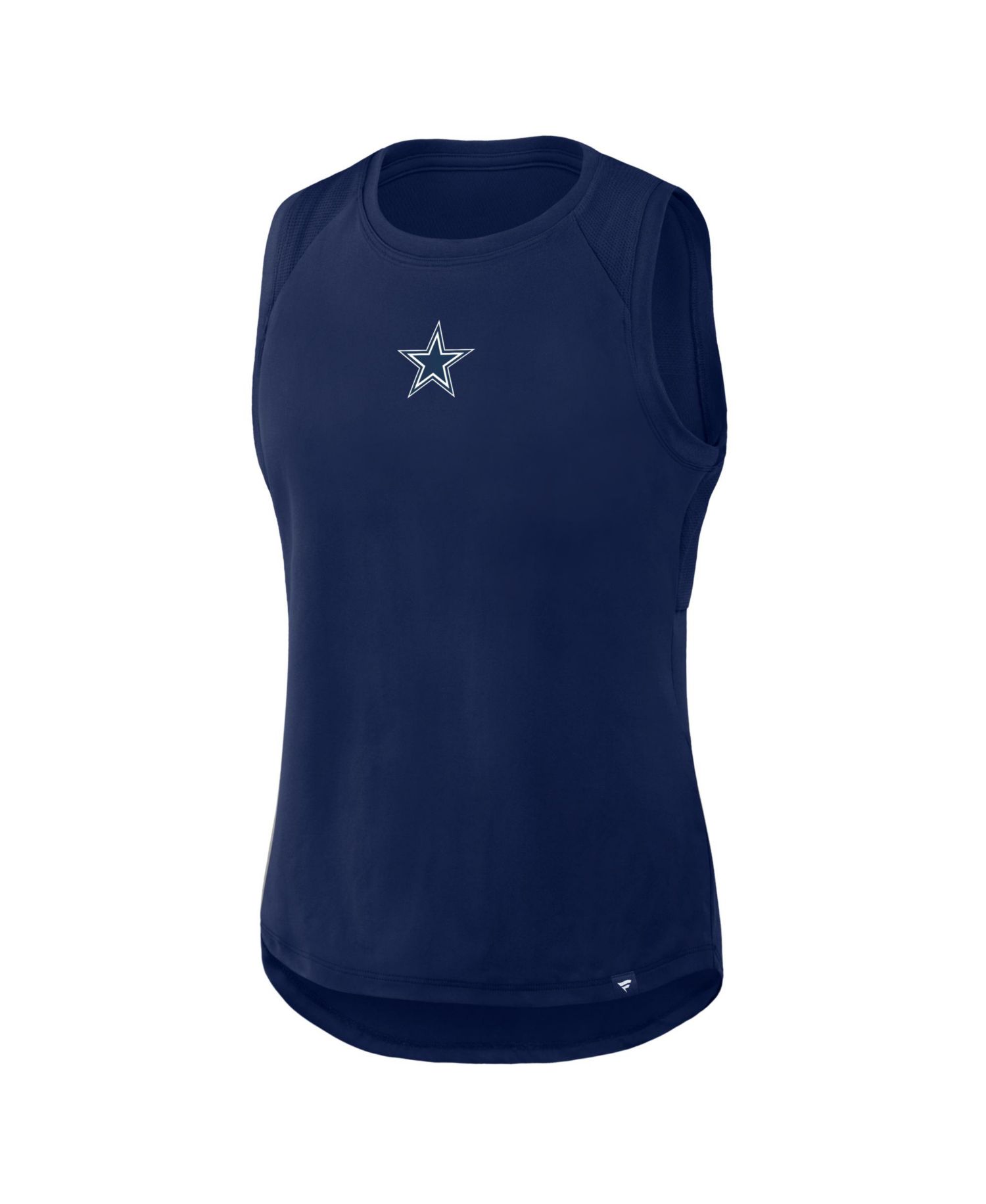 Women's Navy Dallas Cowboys Draped Mesh Back Performance&iquest; Tank Top