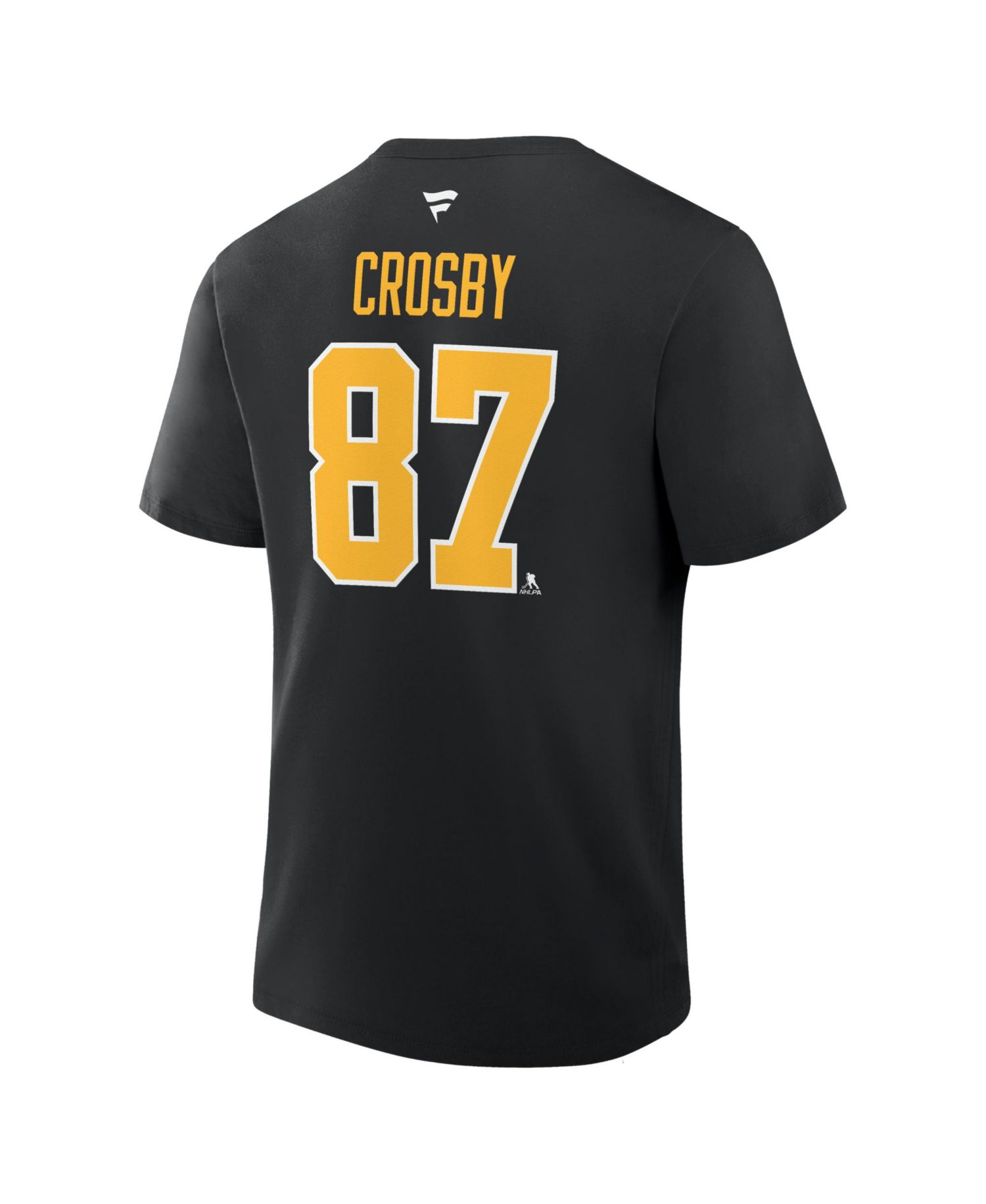 Men's Sidney Crosby Black Pittsburgh Penguins Authentic Stack Name & Number T-Shirt