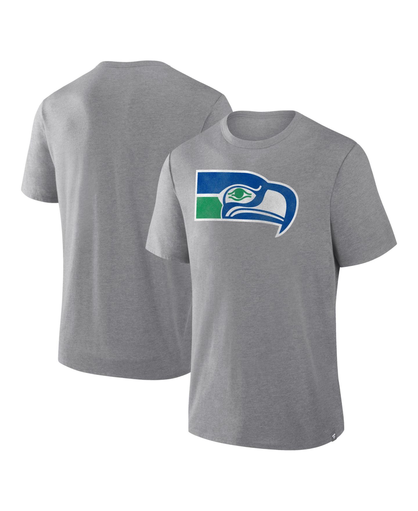 Мужская футболка Fanatics Heather Gray Seattle Seahawks Heritage Tribute Tri-Blend — фото 1