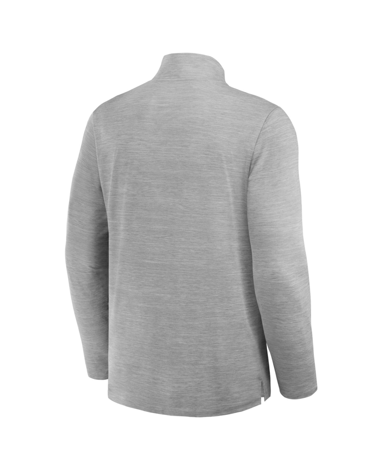 Men's Heather Gray Cleveland Browns Clutch Quarter-Zip Pullover Sweatshirt
