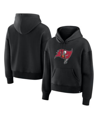 Women's Black Tampa Bay Buccaneers Relaxed High Hip Essential Legacy Hoodie