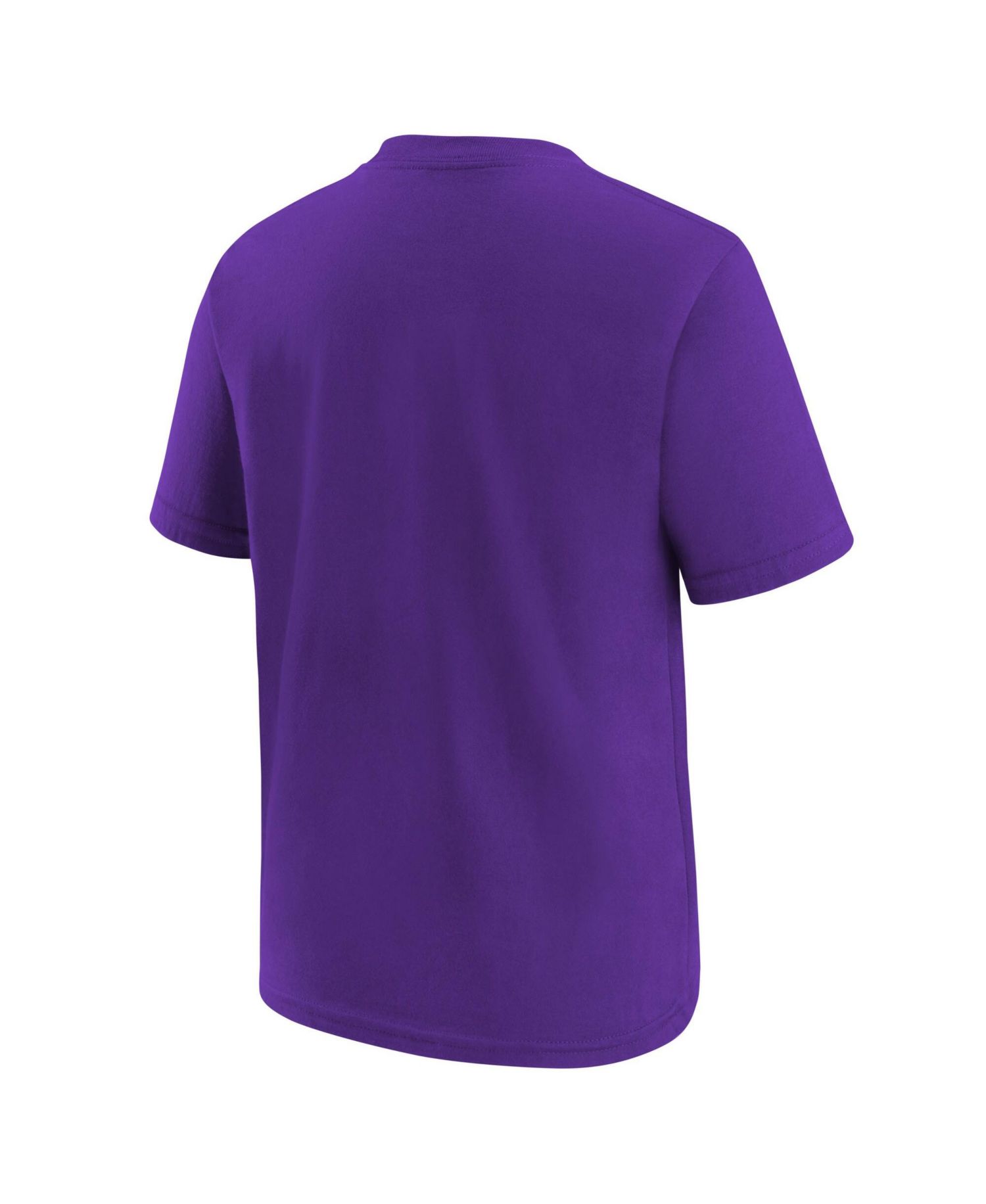 Big Boys and Girls Purple Los Angeles Lakers Team Essential Logo T-Shirt