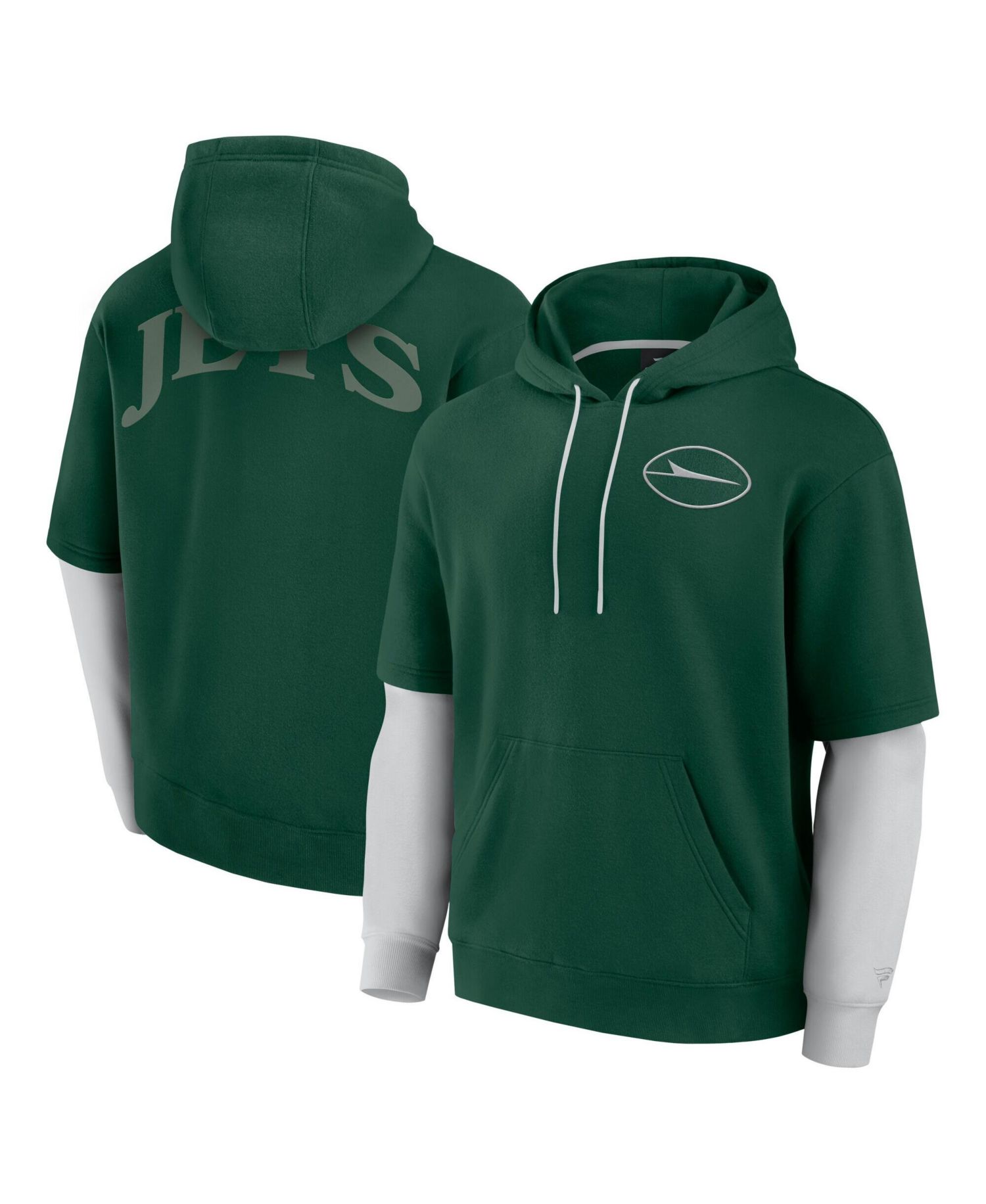 Men's and Women's Green New York Jets Sleek Elements Pullover Hoodie