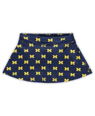 Toddler Girls Navy Michigan Wolverines All-Over Print Tennis Skort