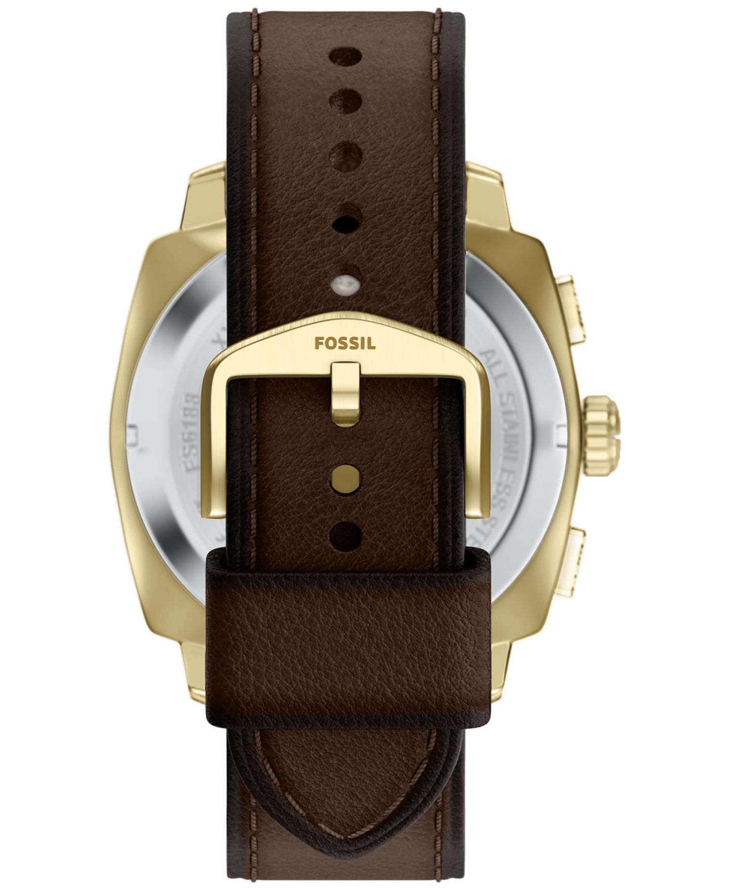 Мужские часы Fossil Machine Chronograph Brown Leather 44mm — фото 2