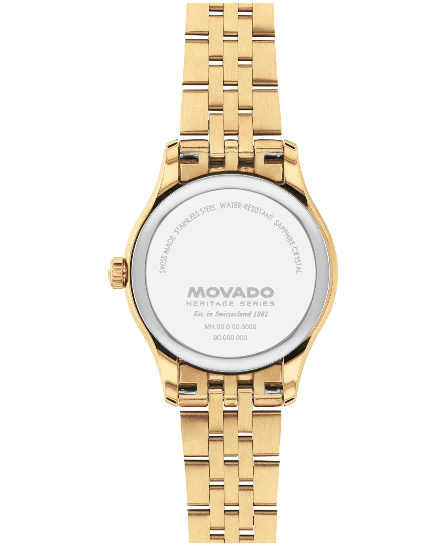 Женские часы Movado Calendoplan Swiss Quartz Ionic Plated Light Yellow Gold Steel Watch 27mm — фото 3