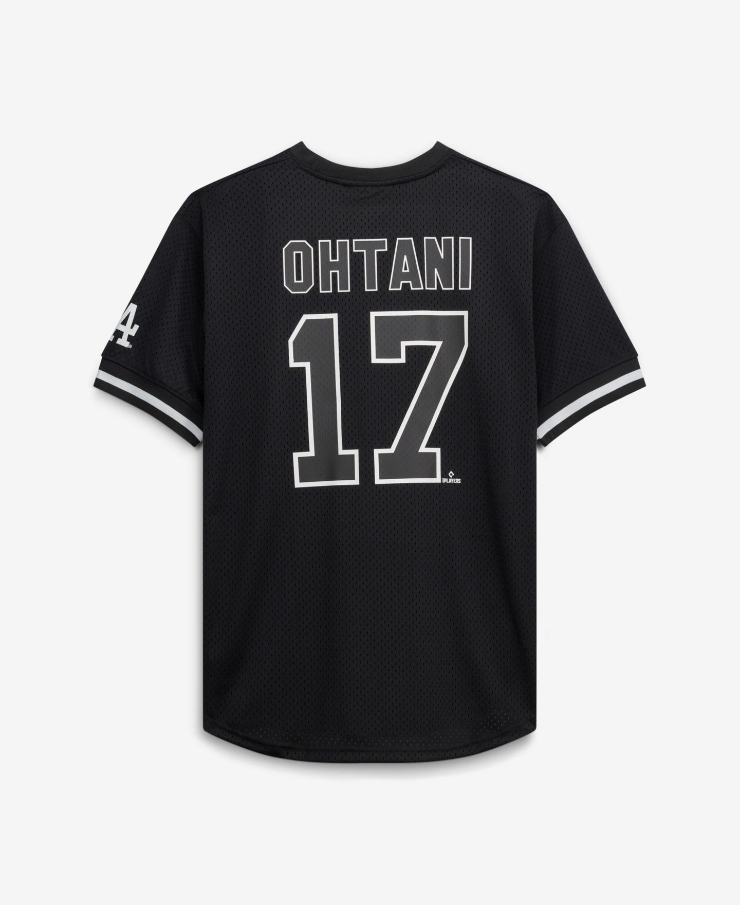 Мужской топ Fanatics Shohei Ohtani Black/White Los Angeles Dodgers Big & Tall Heavyweight Mesh Jersey — фото 2