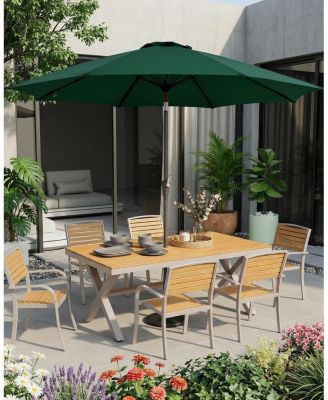 Garden Backyard 9Feet Outdoor Patio Market Table Umbrella for Deck and Poolside