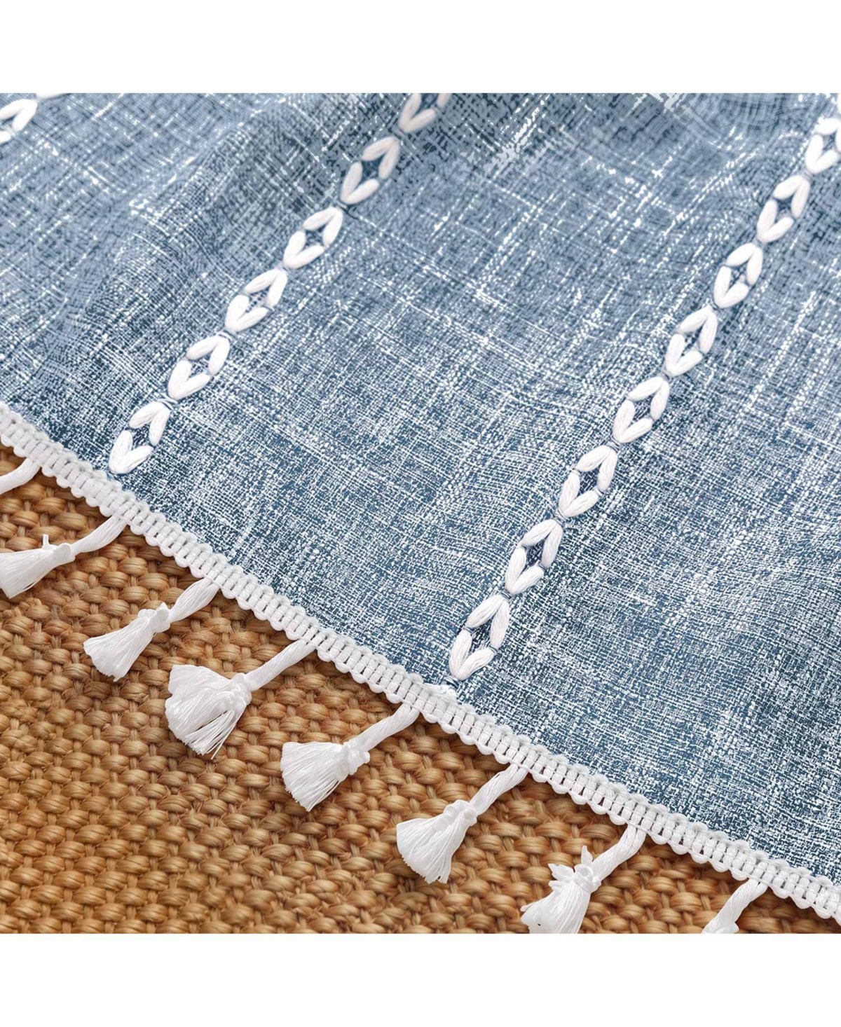 Awesome Home Casual Fringe Light Filtering Curtains Pair