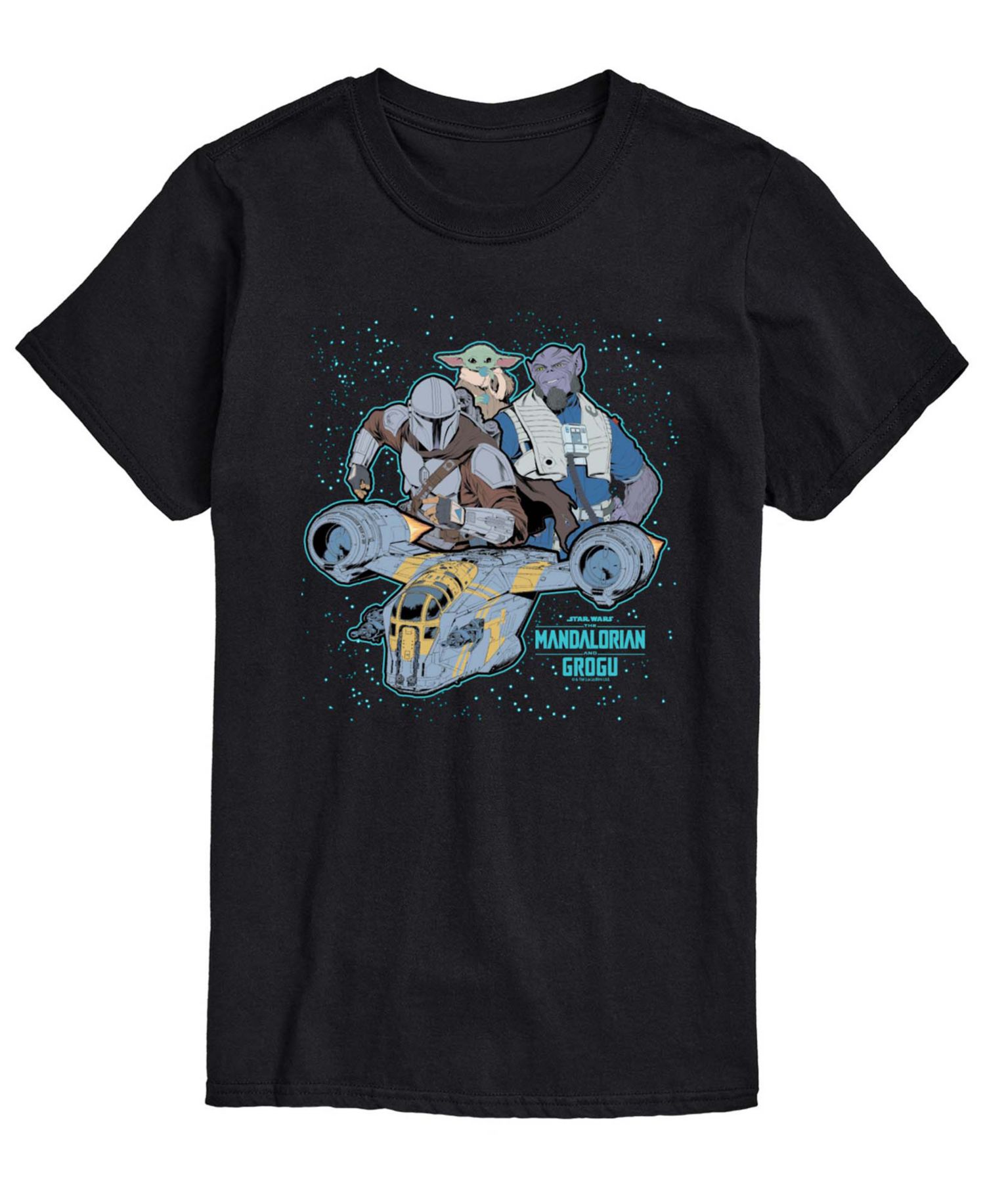 Men's The Mandalorian & Grogu Space Collage Graphic T-Shirt