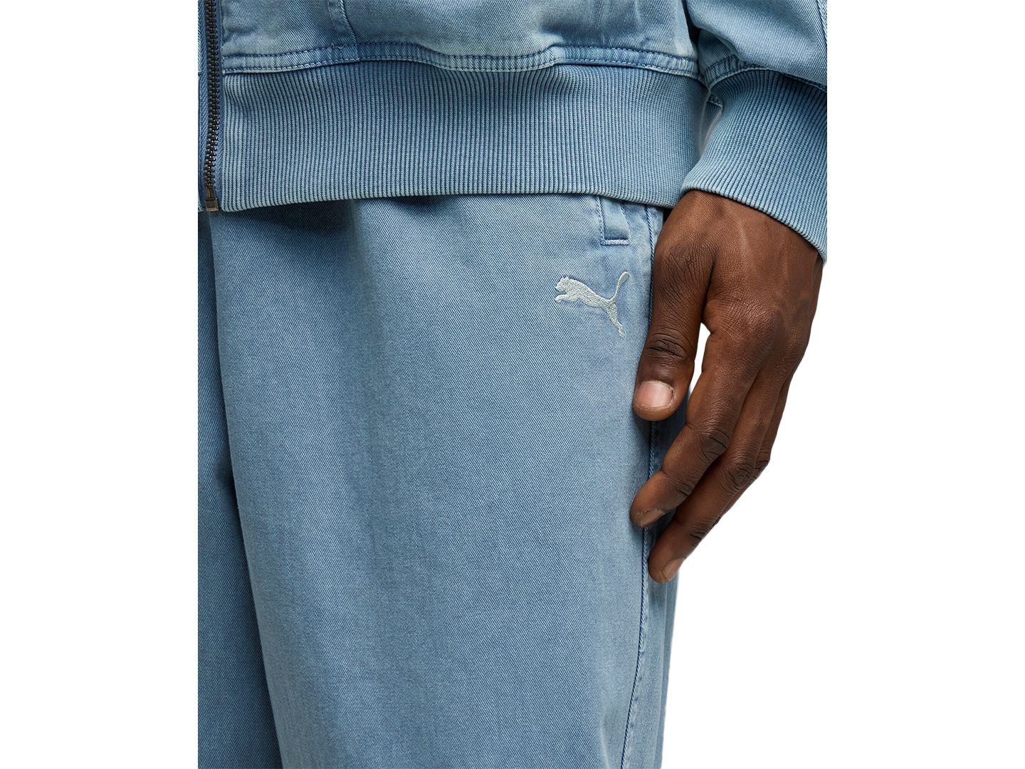 Мужские брюки Puma T7 Denim Pants, цвет: Холодный синий — фото 3
