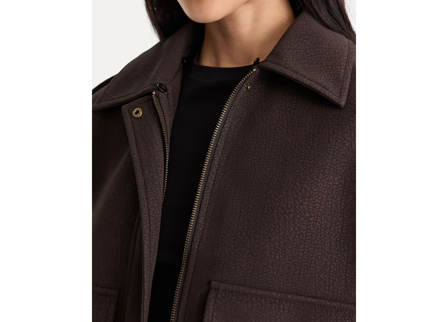 Women's Removable Faux Fur Collared Jacket