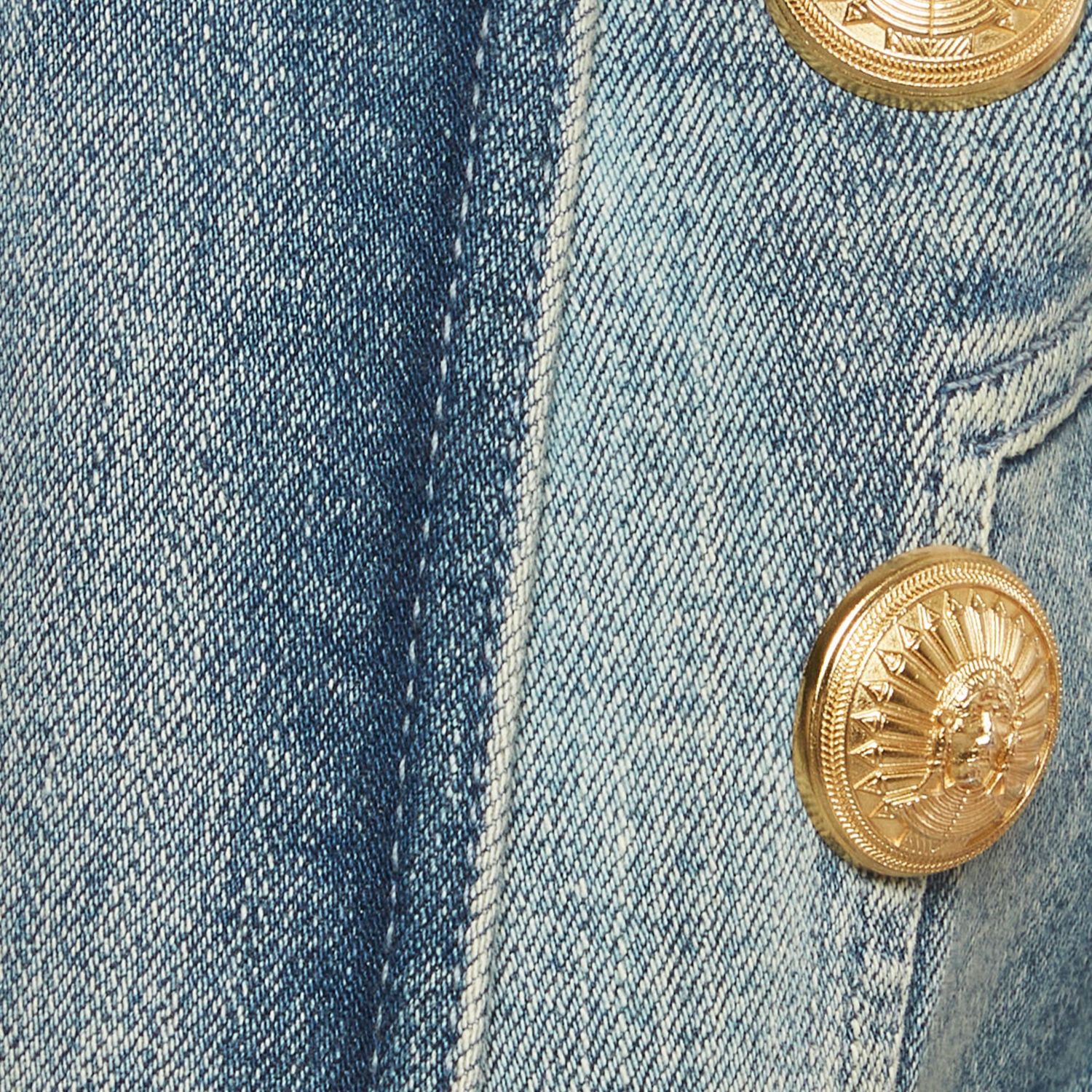Women's Washed Denim Button Detail Jacket