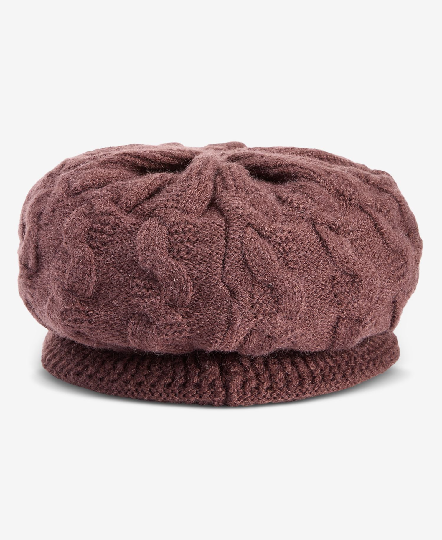 Women's Cable-Knit Newsboy Cap
