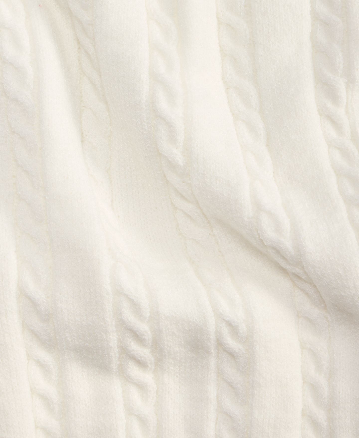 Плед First Impressions Ultrasoft Cable-Knit Ribbed-Border Blanket для малышей, цвет: Слоновая кость — фото 2