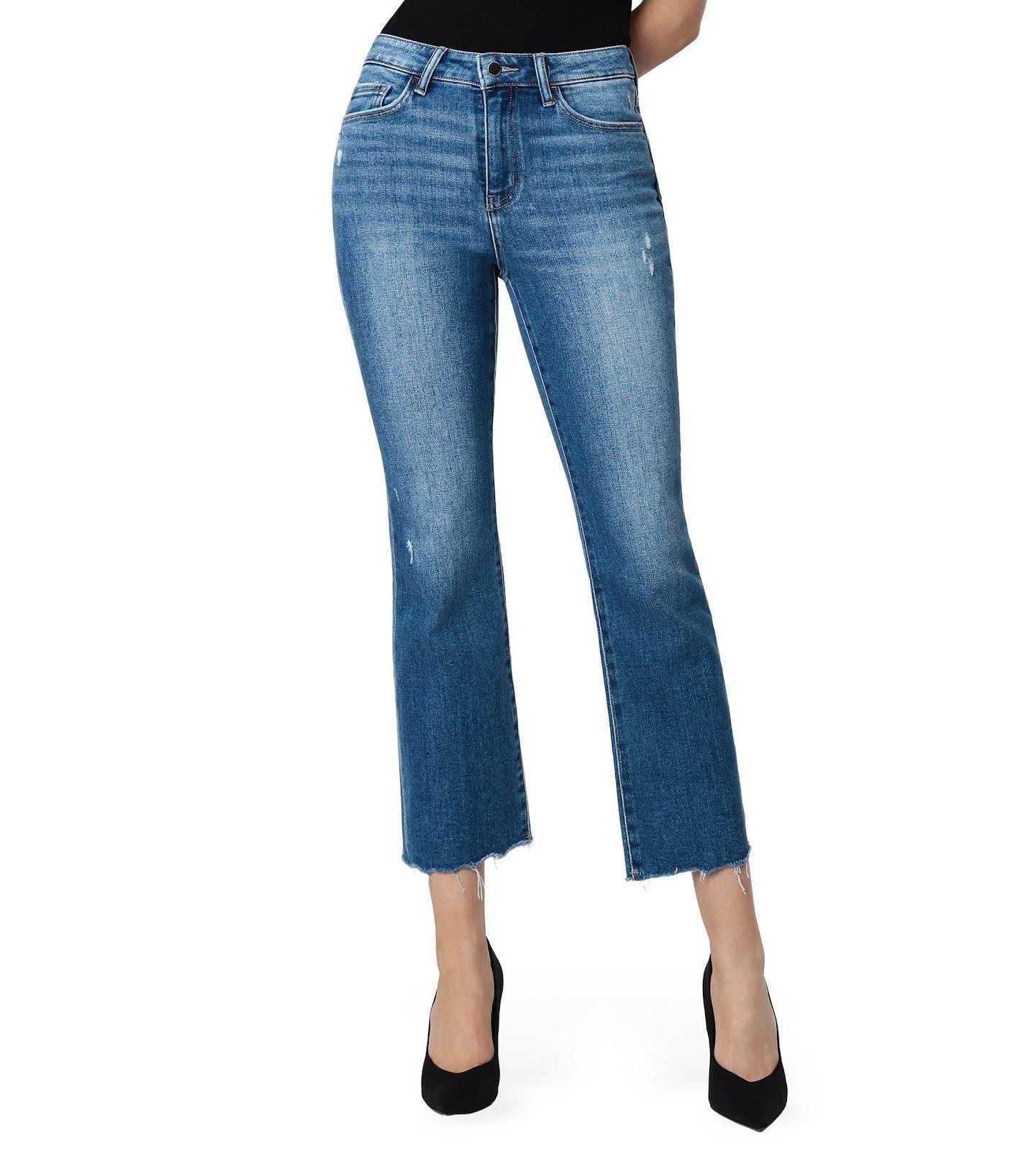 Женские джинсы Flying Monkey High Rise Raw Distressed Hem Kick Flare, цвет: Синий — фото 1