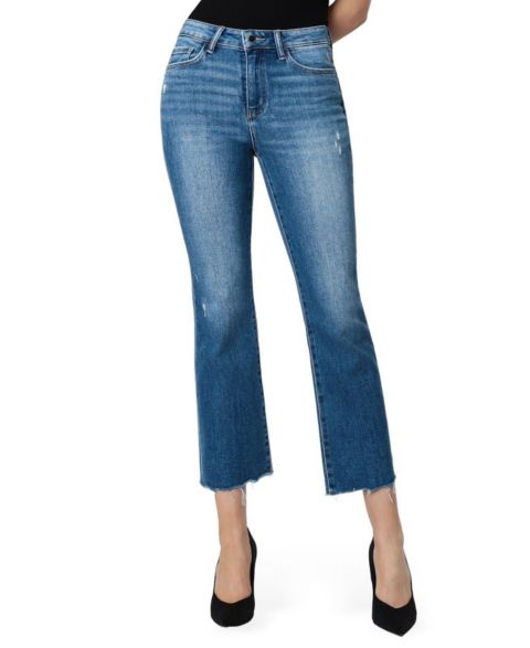Женские джинсы Flying Monkey High Rise Raw Distressed Hem Kick Flare, цвет: Синий