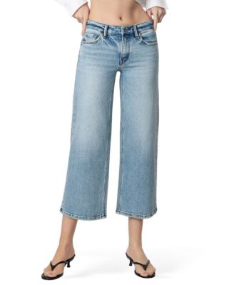 Women's Low Rise Tinted Crop Wide Leg Jeans