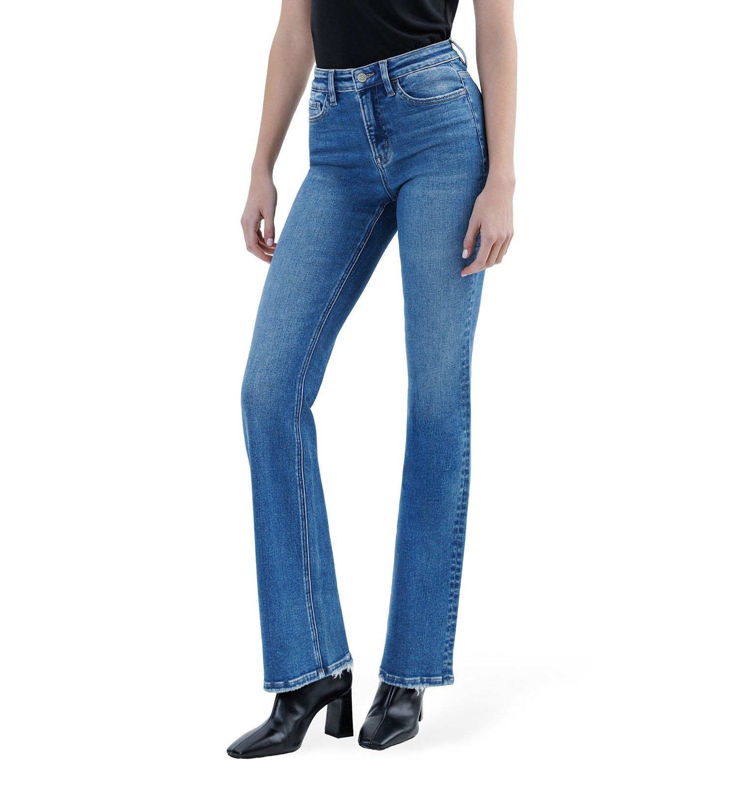 Women's High Rise Full Length Bootcut Jeans