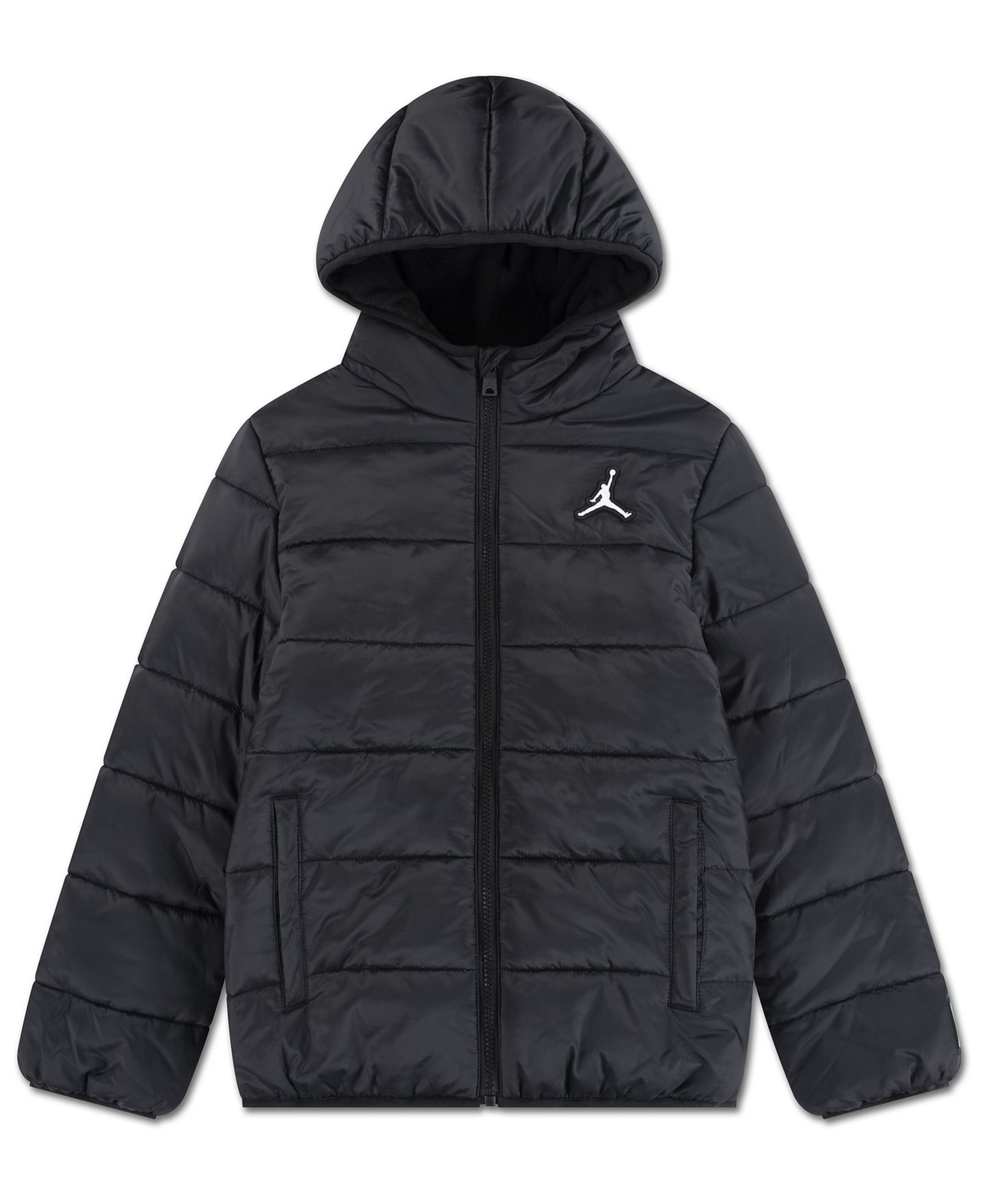 Куртка Jordan Midweight Long-Sleeve Puffer Jacket для мальчиков, цвет: Чёрный — фото 1
