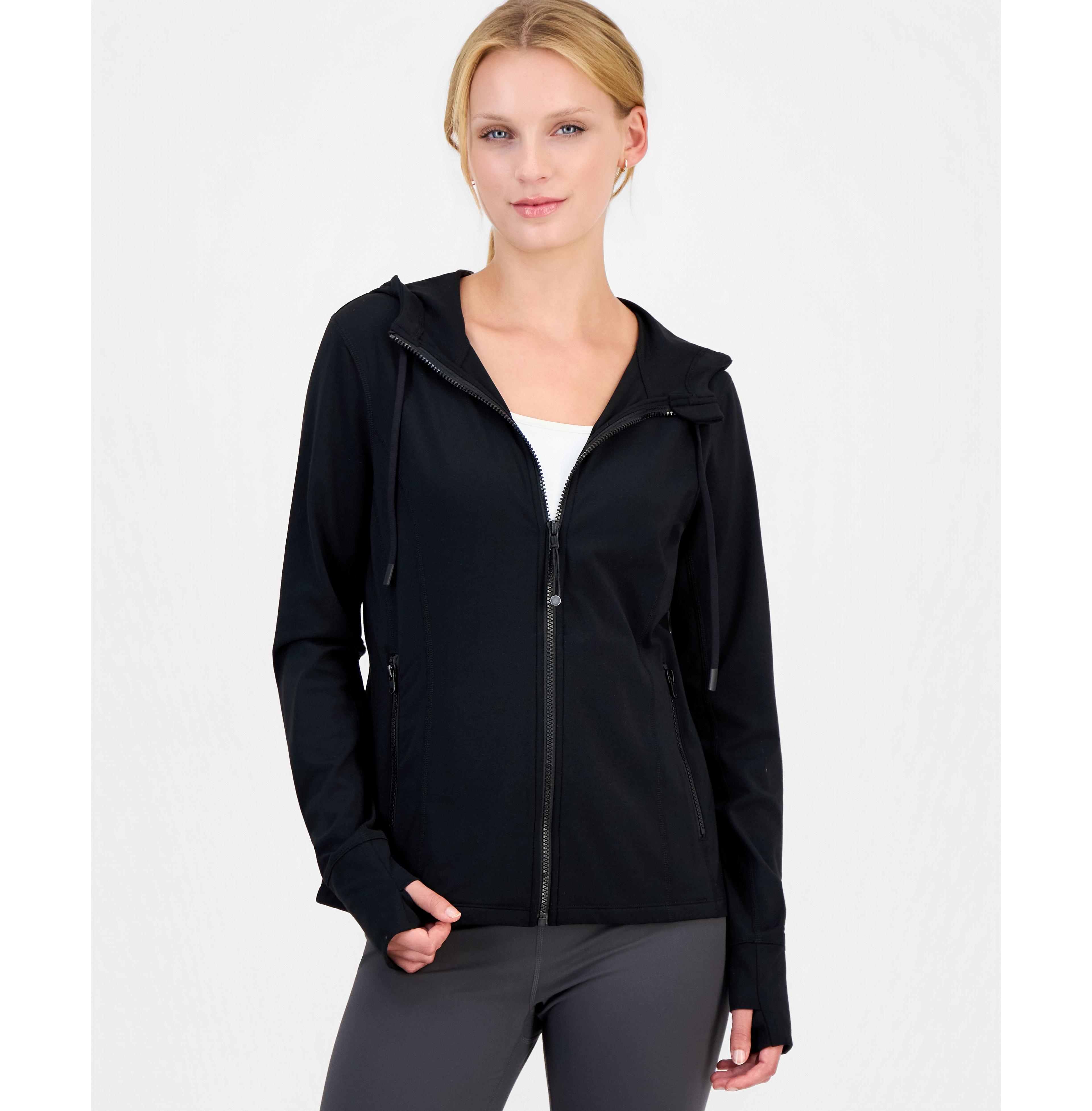 Id Ideology Women's Studio Full-Zip Hoodie Jacket, Macy's Exclusive