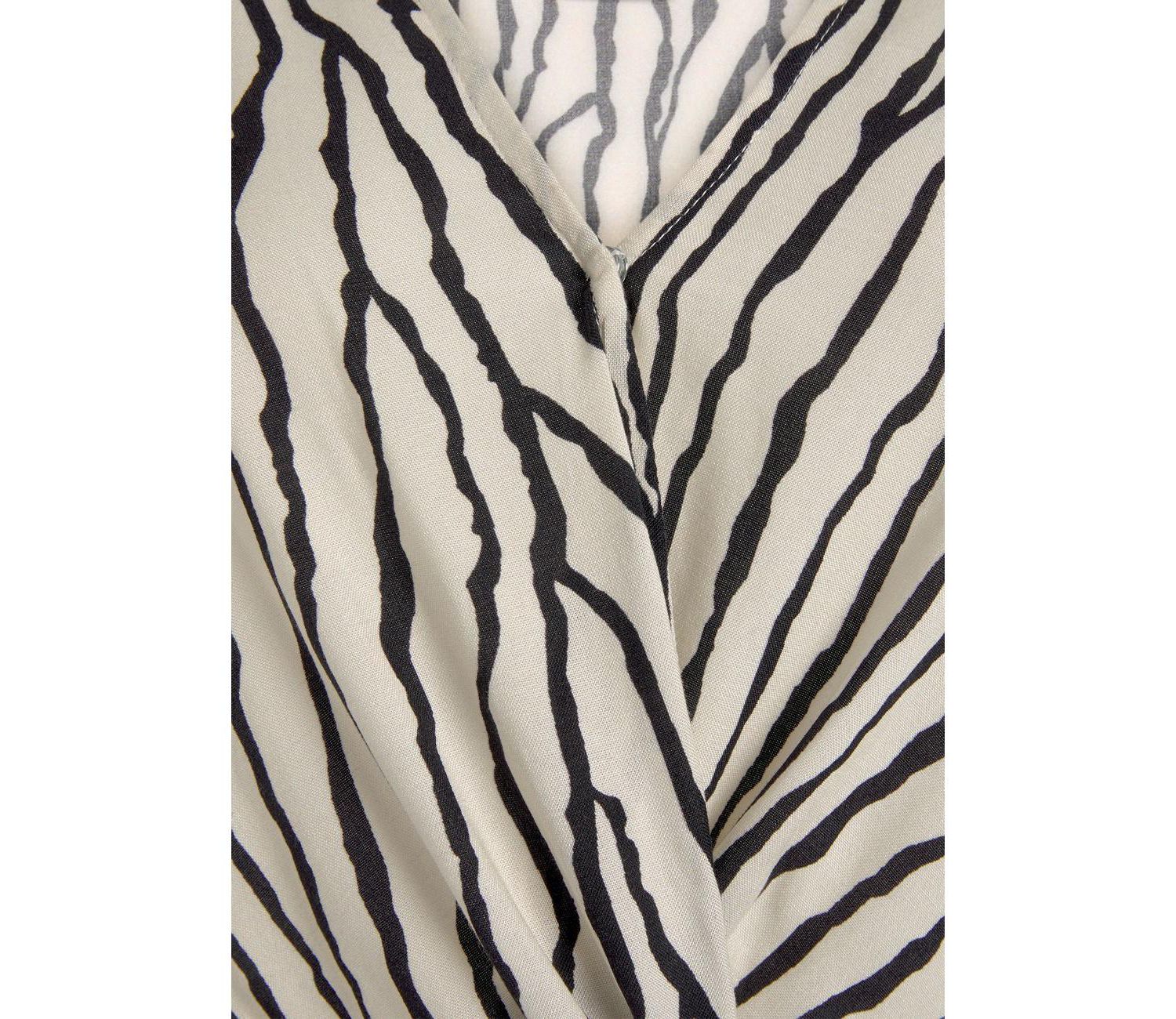 Women's Viscose Printed Twist Surplice-Neck Short Dress