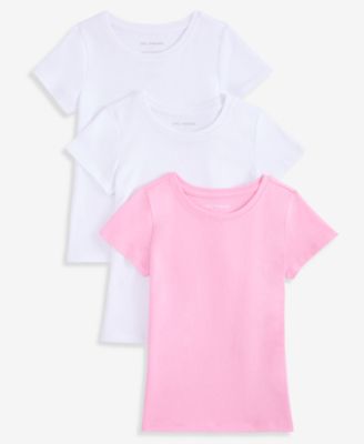 Toddler Girls' 12M-5T Crewneck Short-Sleeve T-Shirts, 3-Pack