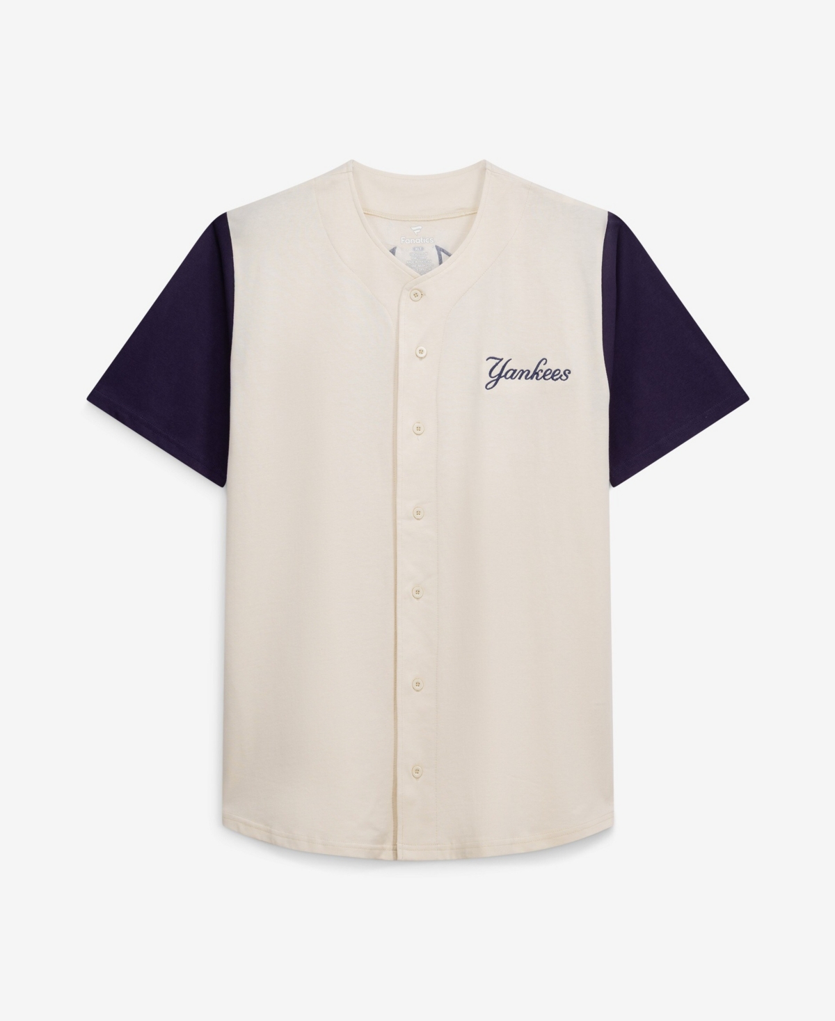 Fanatics Men's Cream New York Yankees Big & Tall Full-Button Jersey