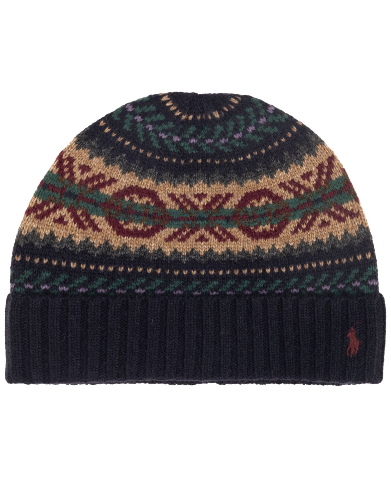 Men's Fair Isle Pattern Beanie