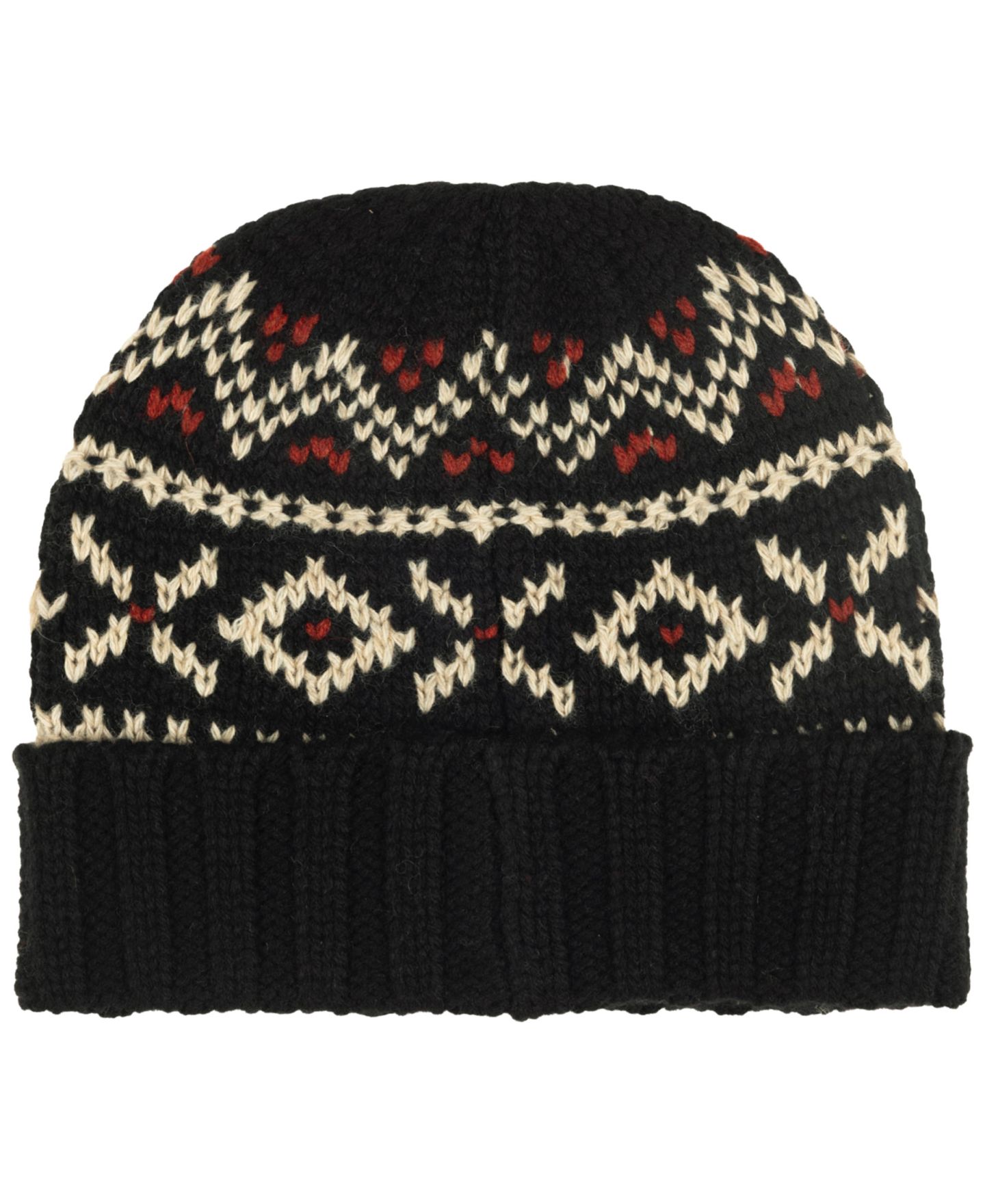 Мужская шапка Polo Ralph Lauren Holiday Pattern Beanie Hat, цвет: Чёрный / Красный — фото 2