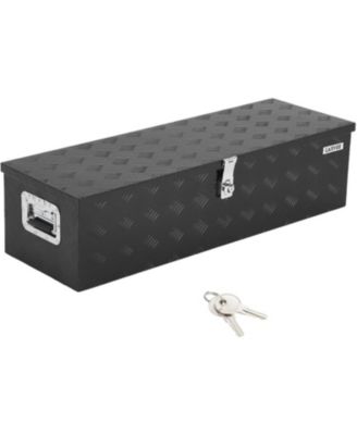 48"x15"x15" Heavy Duty Aluminum Truck Bed Tool Boxes with Sliding Shelf, Outdoor Storage Organizer with Lock and Keys