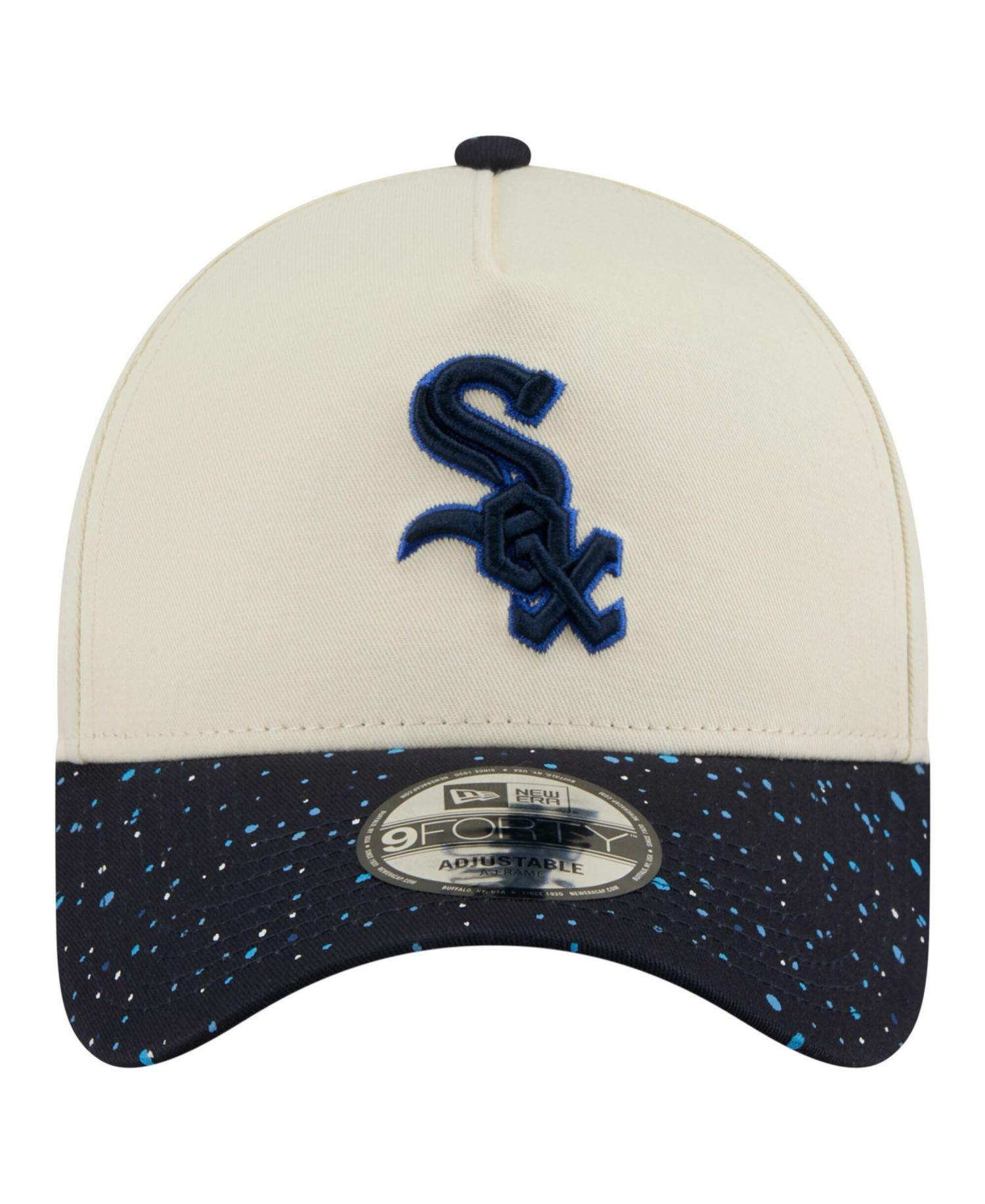 Men's Cream Chicago White Sox Speckle A-Frame 9FORTY Adjustable Hat